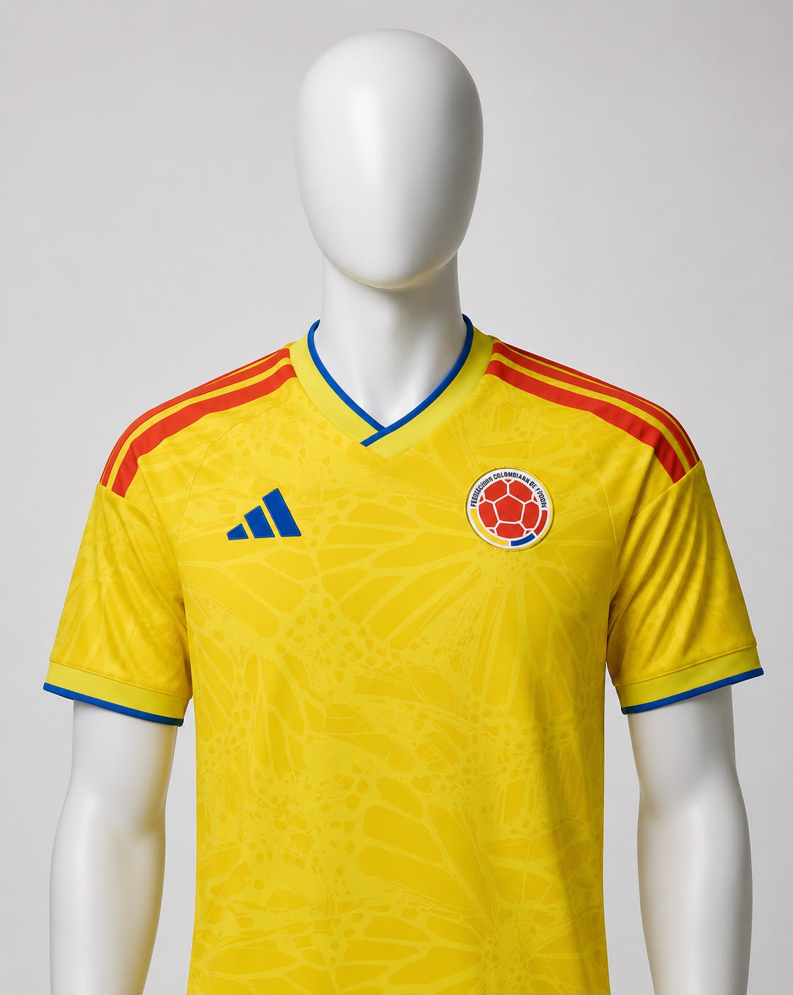 CAMISETA SELECCIÓN COLOMBIA 1.1 AMARRILA MUNDIAL 2026 - BORDADA