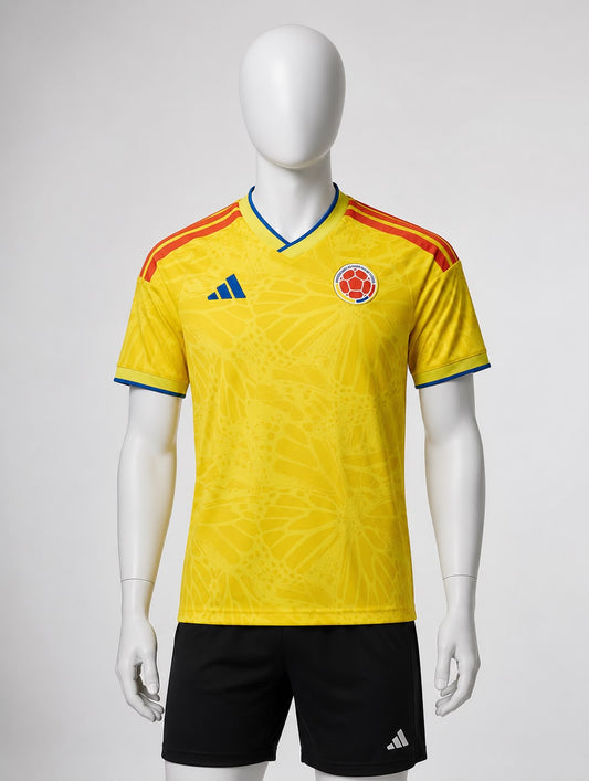 CAMISETA SELECCIÓN COLOMBIA 1.1 AMARRILA MUNDIAL 2026 - BORDADA